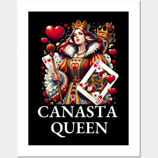 Royal Flush: Canasta Queen of Hearts Card Posters and Art